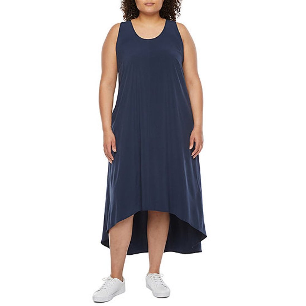 SLEEVELESS HIGH LOW MAXI DRESS PLUS SIZE